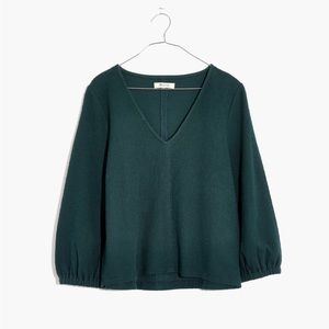 Bracelet-length Sleeve Textured Swing Line Blouse